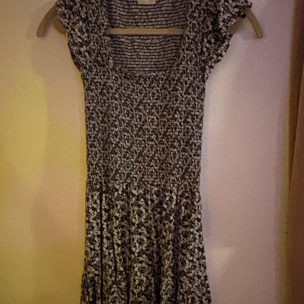 Nation LTD Black and White Patterned Midi Dress